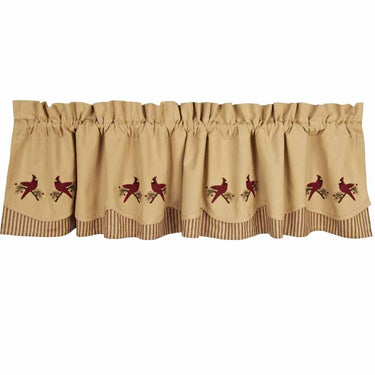Ticking Cardinal Fairfield Valance Lined VFAR0026 - The Fox Decor